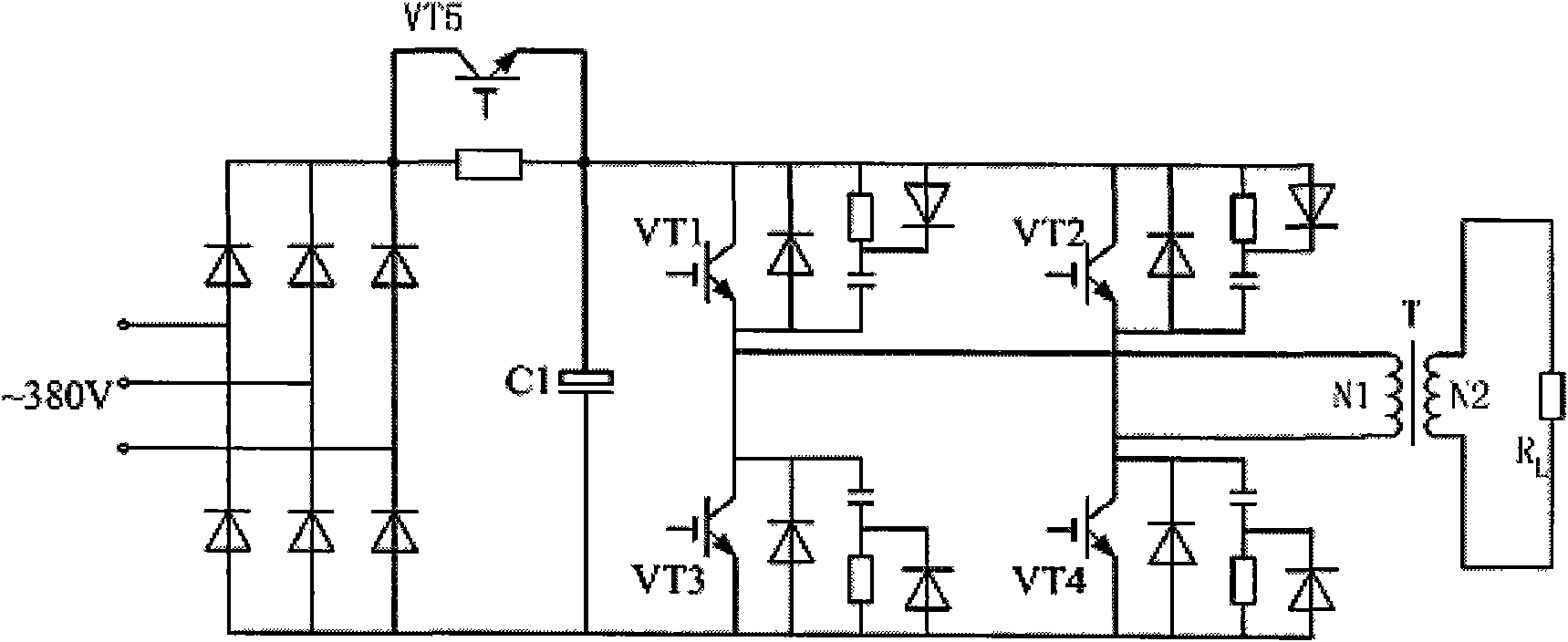 High-frequency intelligent response electro-desalting power supply device