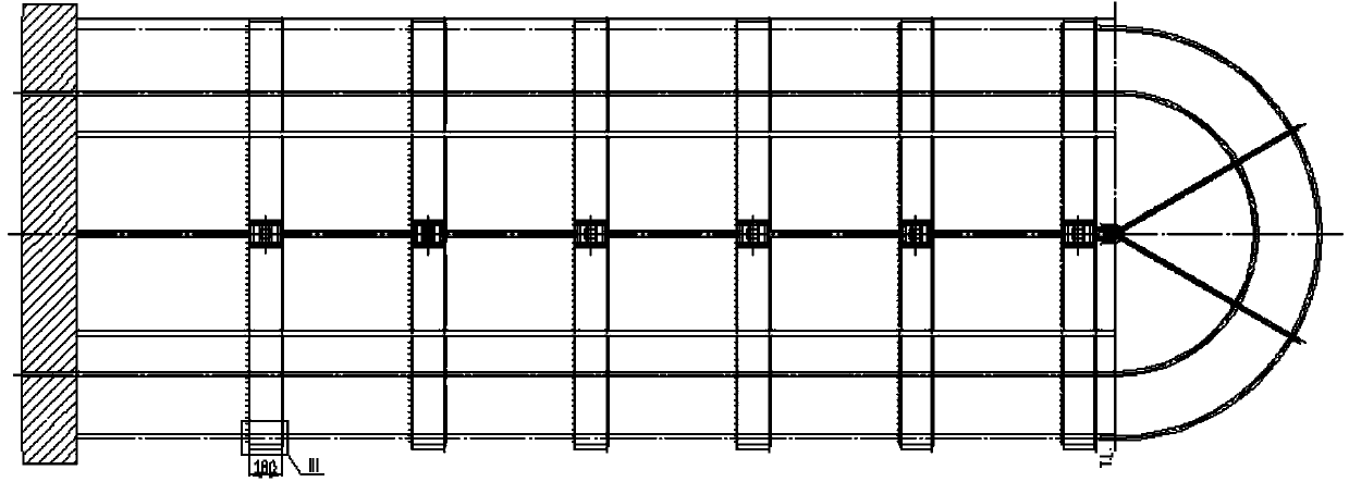 Vertical baffling-rod heat exchanger with longitudinal partition plates