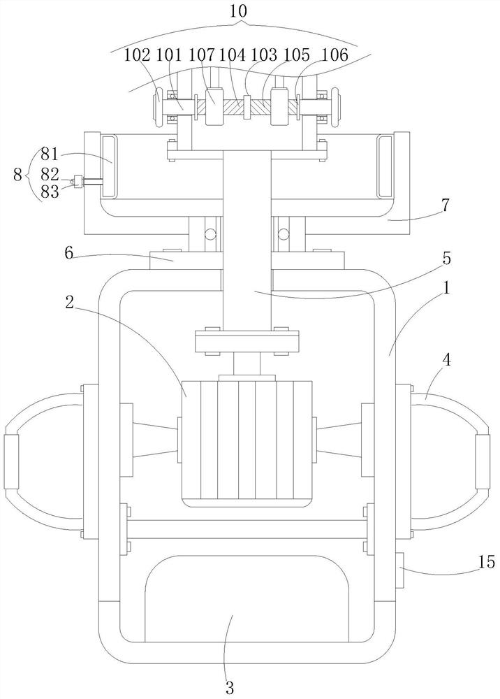 A descaling device for the inner wall of the water pipe end used in water conservancy projects