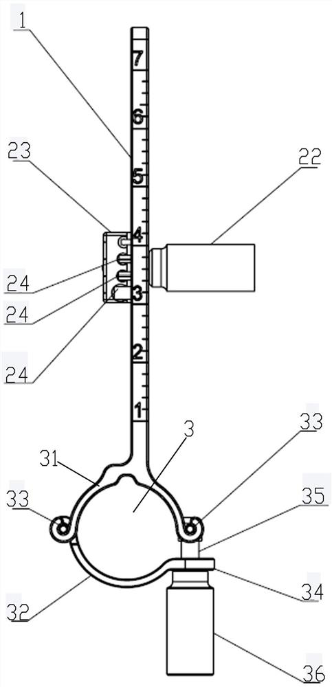 Perineal puncture frame with adjustable puncture distance