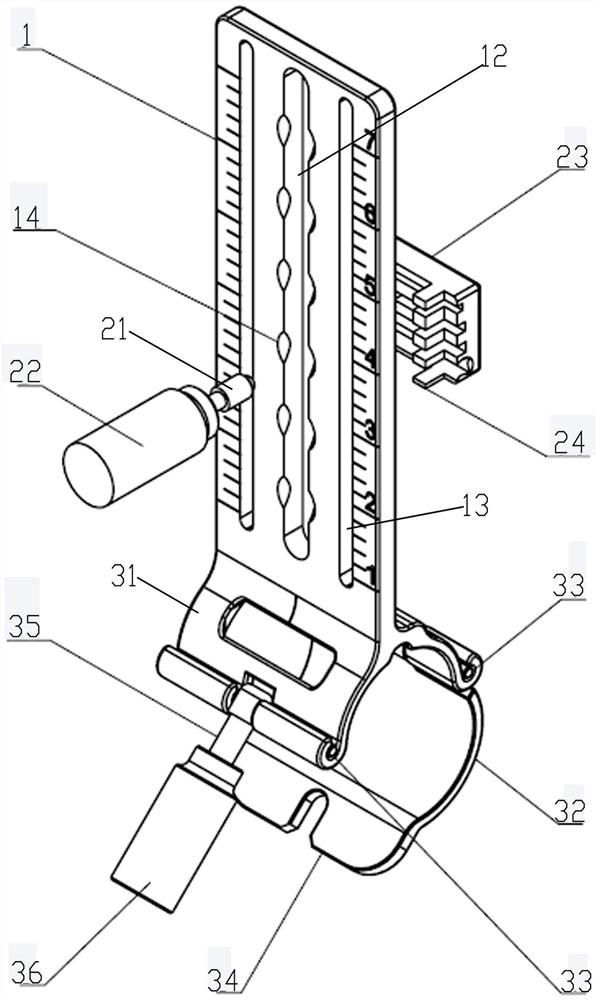 Perineal puncture frame with adjustable puncture distance