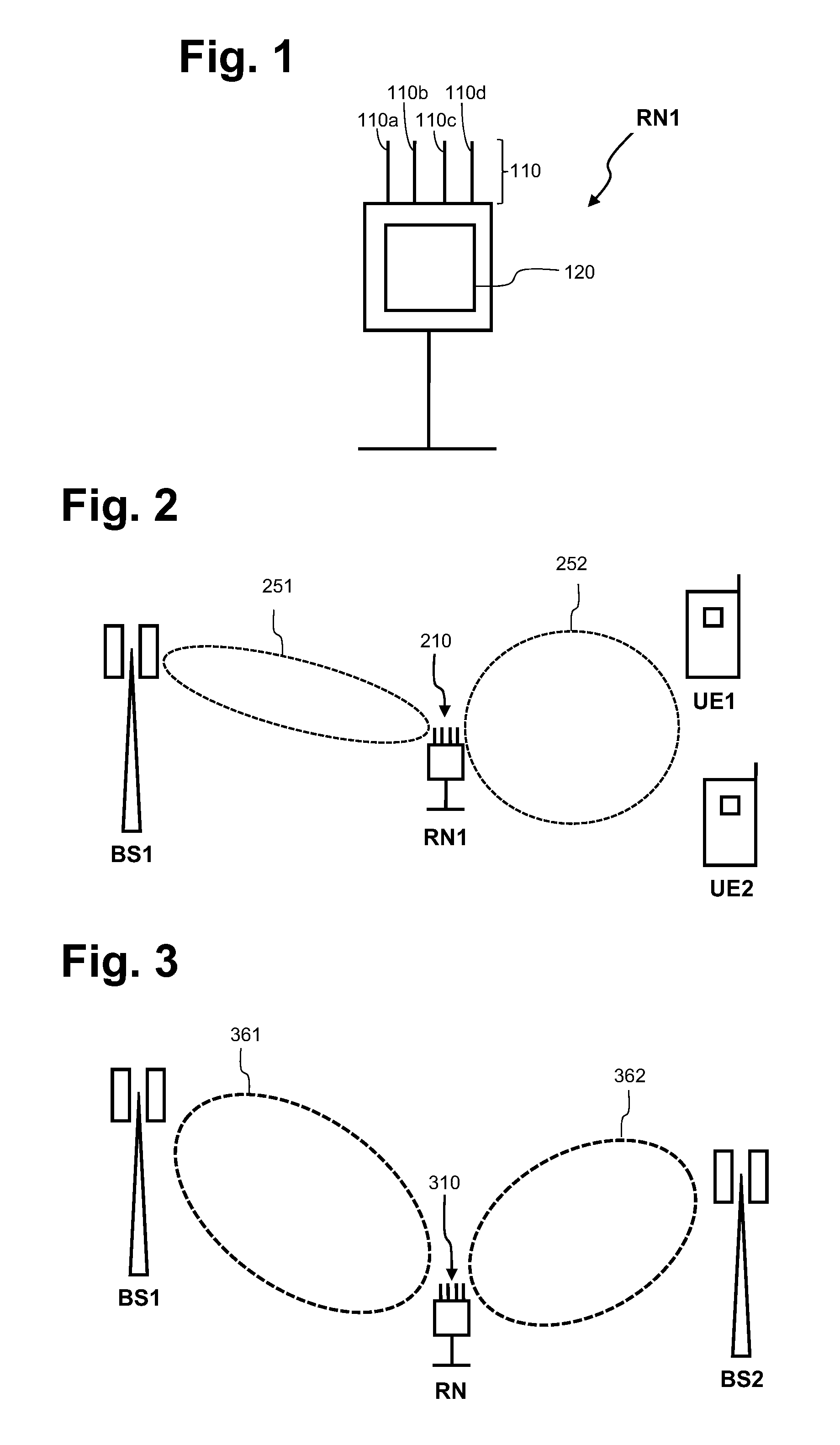 Relay node operable with different spatial characteristic antenna patterns