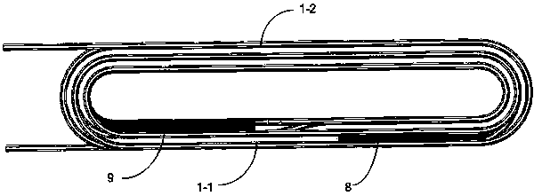 Pole-attached coil of DC motor and its winding method
