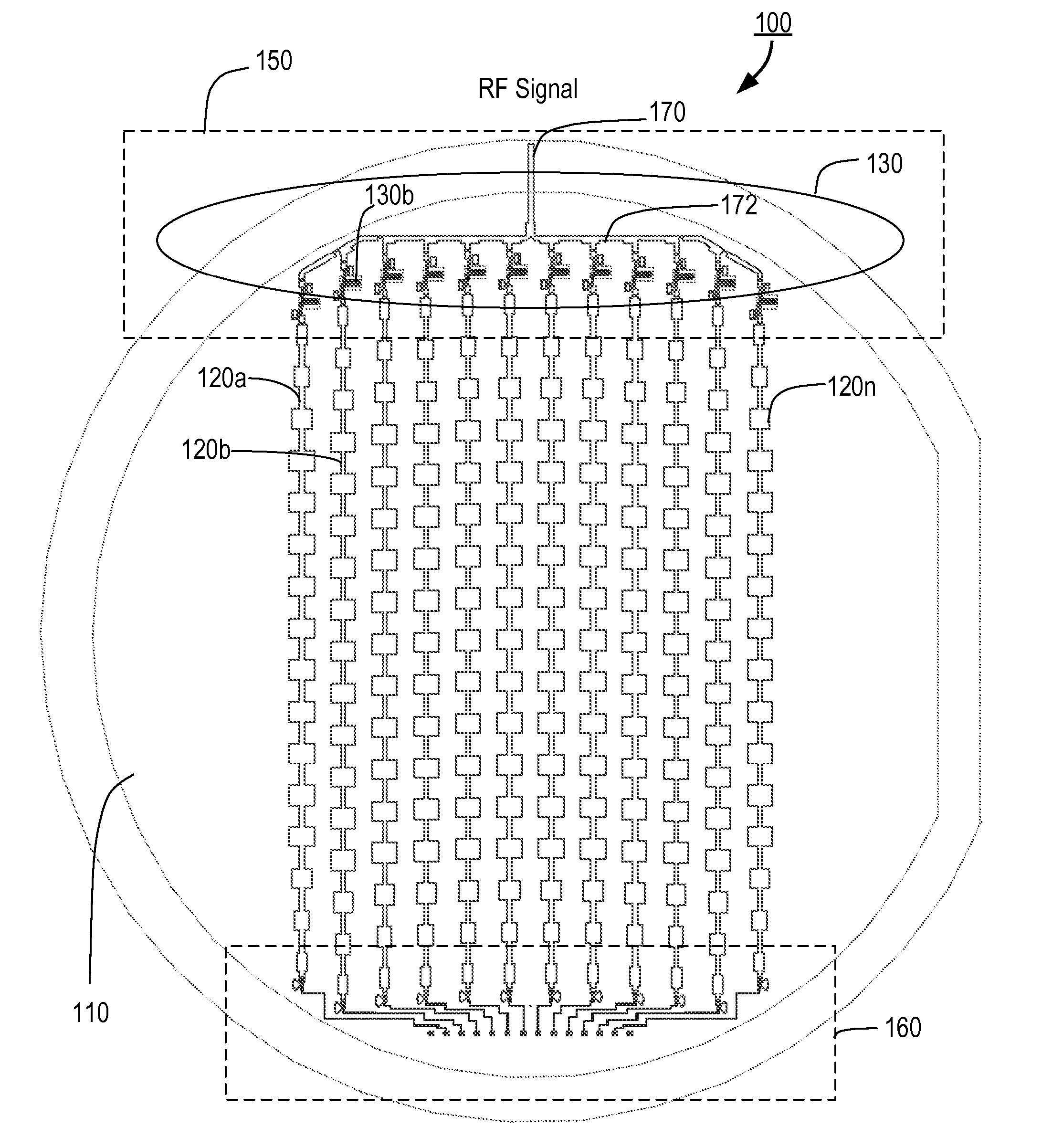 Wafer Scanning Antenna With Integrated Tunable Dielectric Phase Shifters
