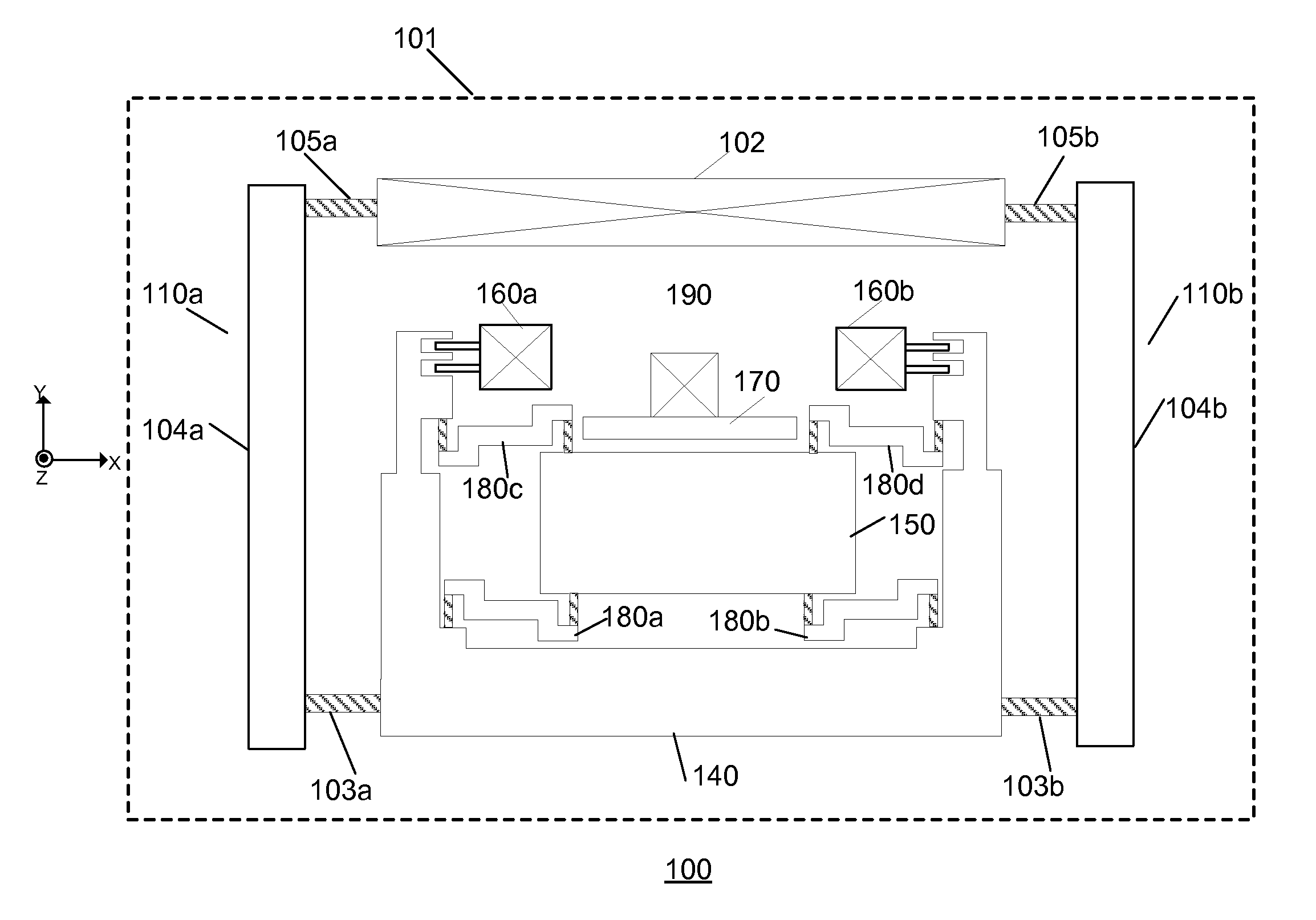 MEMS device with improved spring system