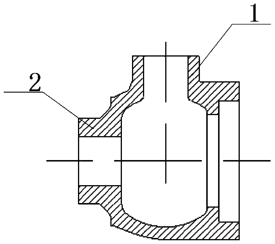 Nozzle forging method and nuclear power main pump casing copy forging process