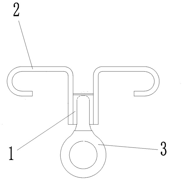 Hidden pre-embedded hoisting device and construction method thereof