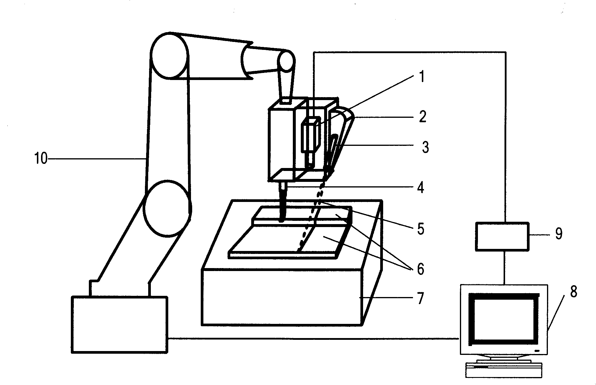 Robot sewing system for three-dimensional composite material perform