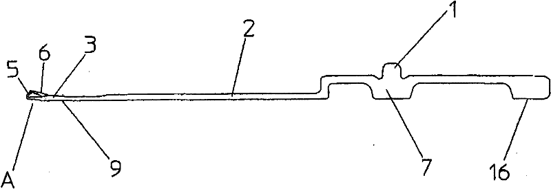 Latch needle for circular knitting machine