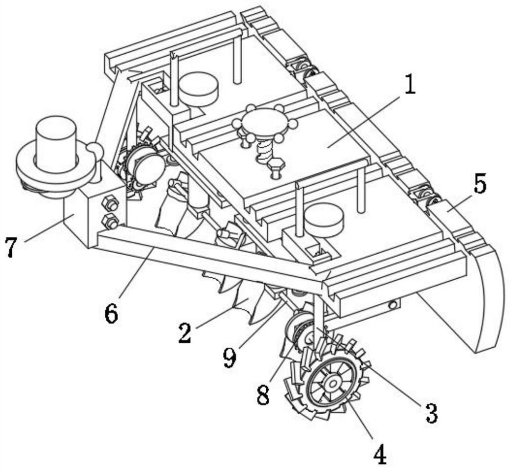 Rapidly-mounted moldboard plow for rooter with blade soil anti-sticking structure