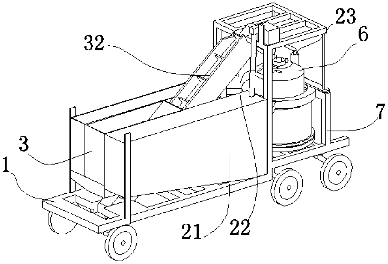 A road concrete transport mixing device and its use method
