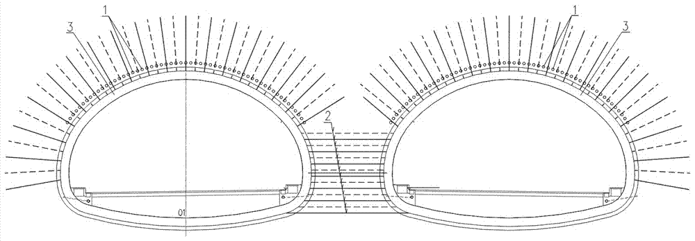 A construction method for shallow-buried long-span tunnel with small net distance and four lanes