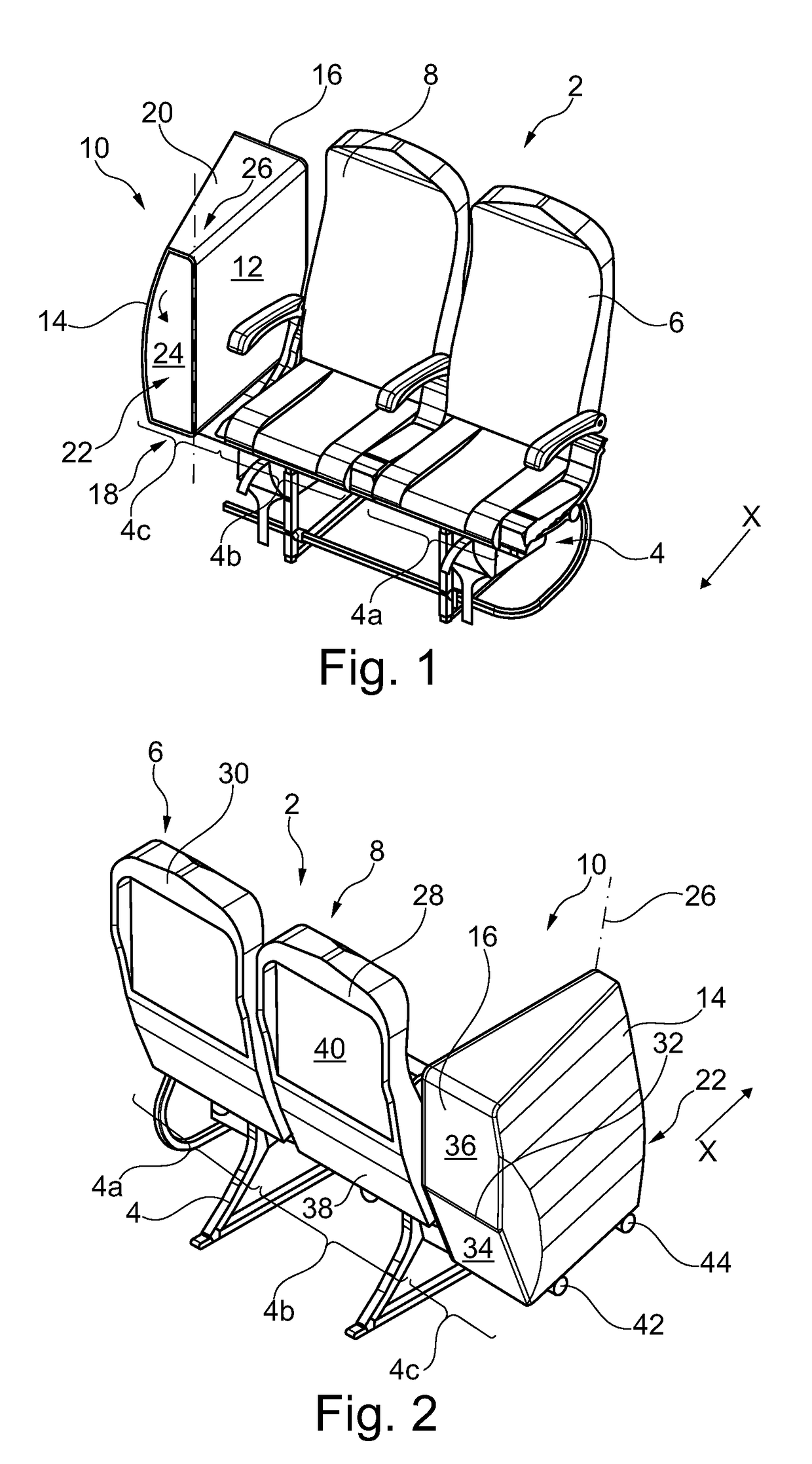 Receiving system for receiving persons and objects for a cabin of a vehicle as well as an aircraft equipped therewith
