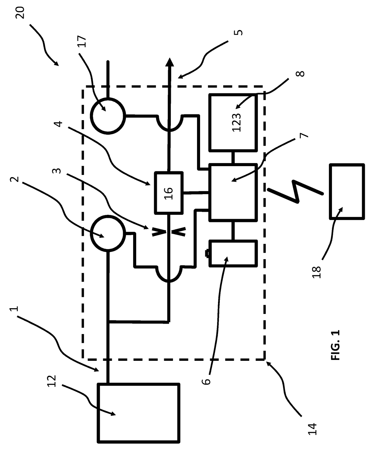 Tank pressure transmitter with integrated breathing gas analyzer