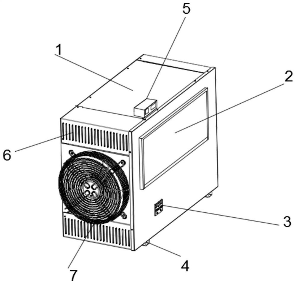 Container ship fire safety cabin monitoring and alarming device