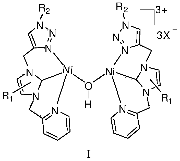 1,2,3-triazole functionalized N-heterocyclic carbene binuclear nickel compound and preparation method thereof