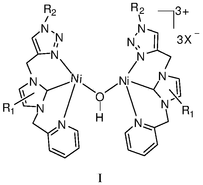 1,2,3-triazole functionalized N-heterocyclic carbene binuclear nickel compound and preparation method thereof