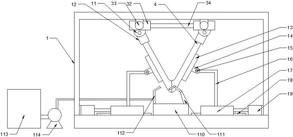 Welding and polishing device for machining bicycle frame