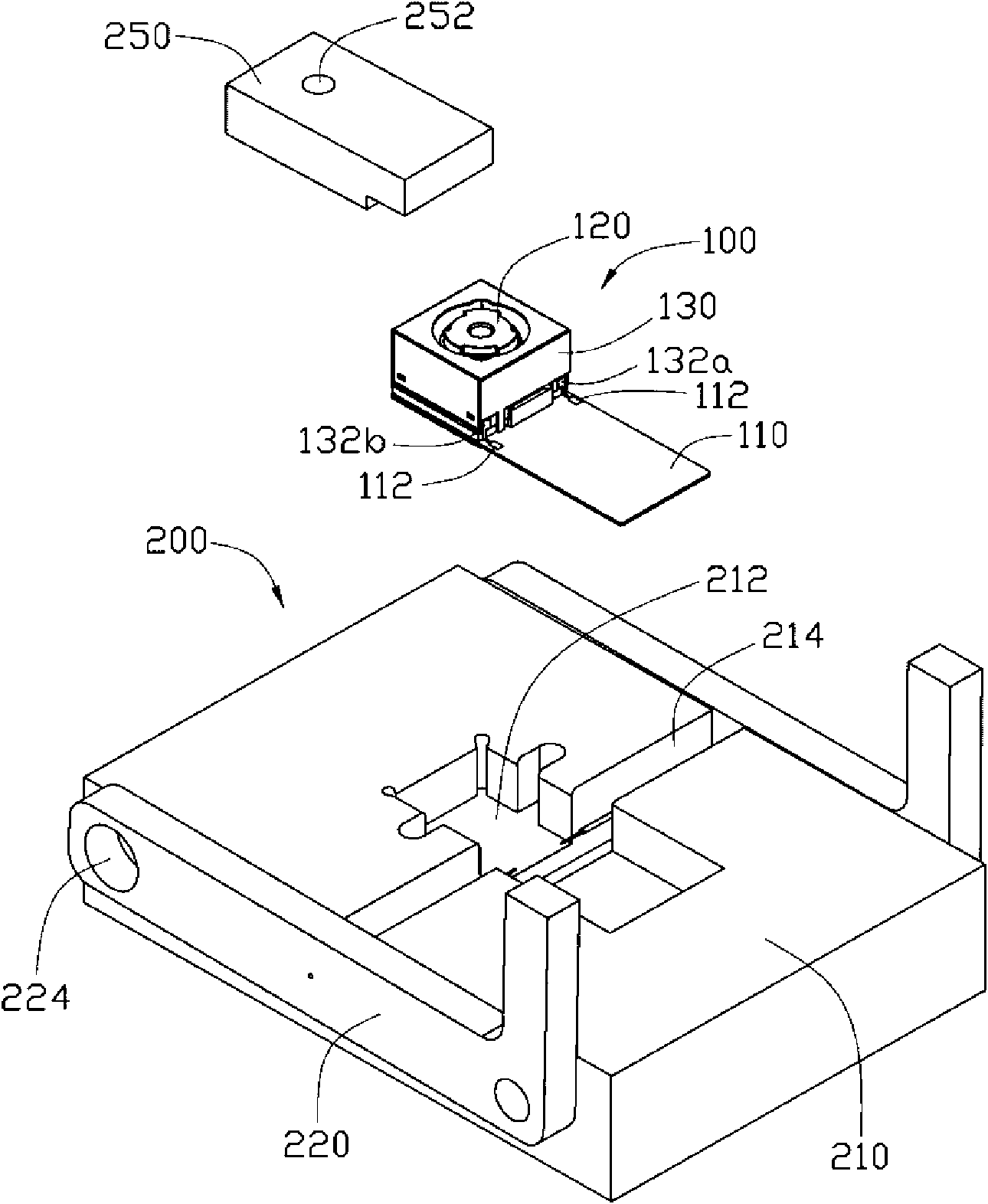 Voice coil motor testing device and auxiliary device thereof