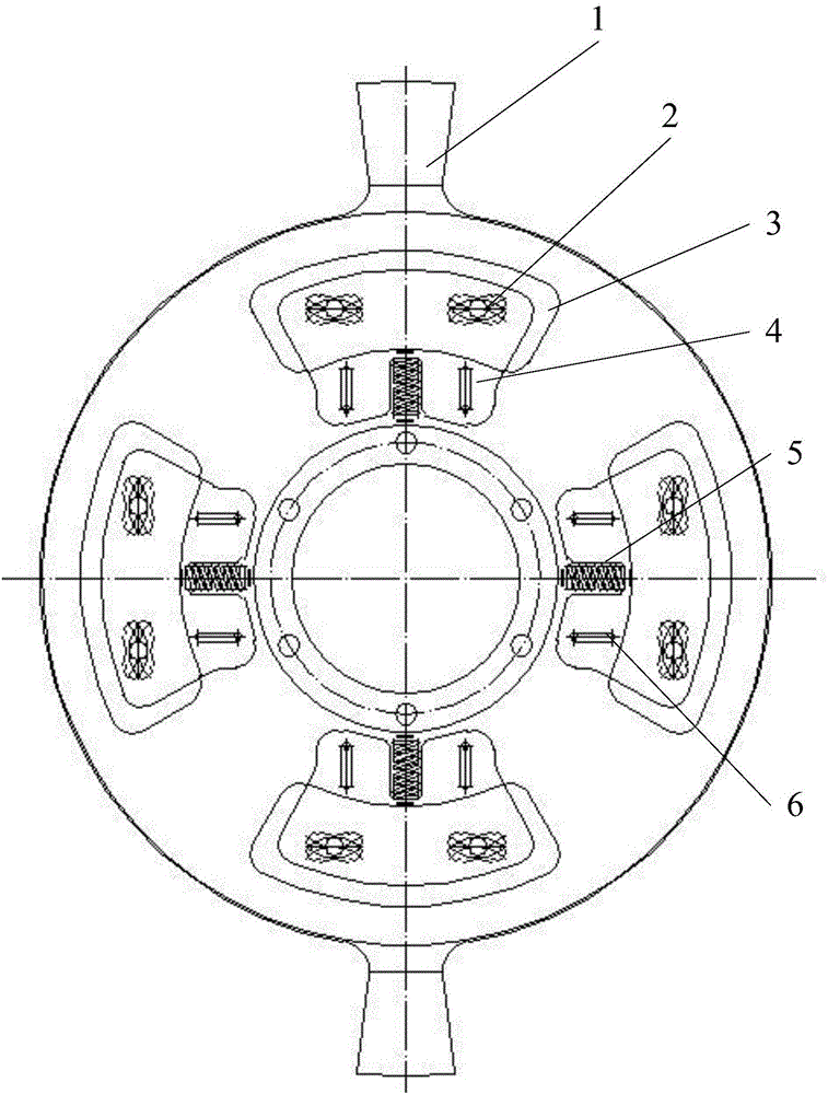 Centrifugal pendulum device with variable rotating radius