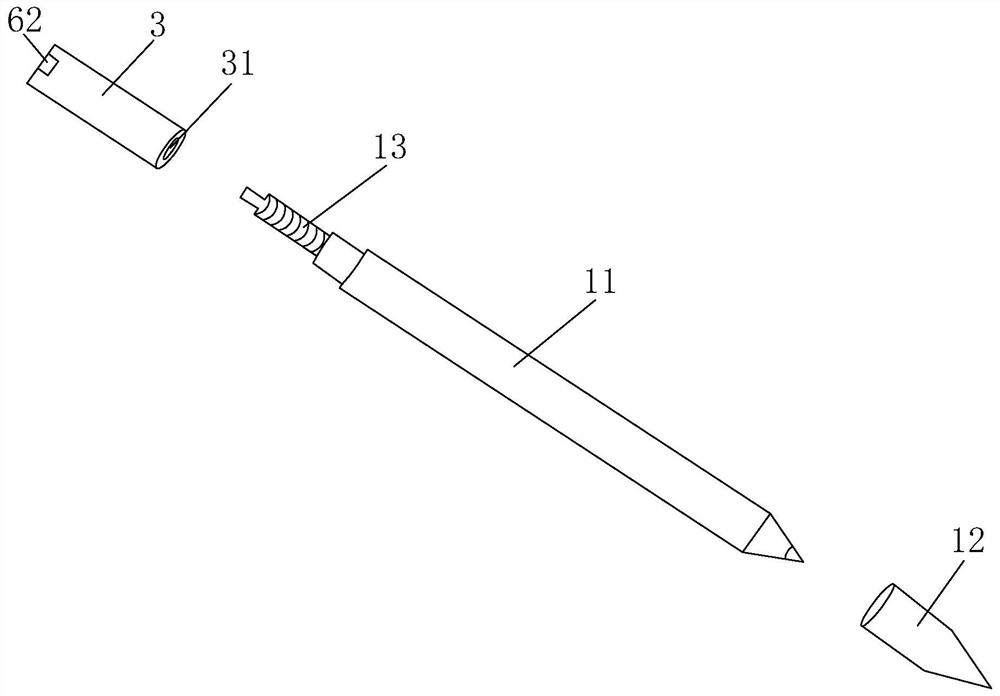 A magnetic self-supporting pen