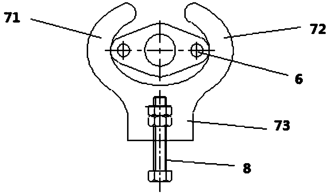 Fixture for mounting water inlet branch pipe of diesel engine