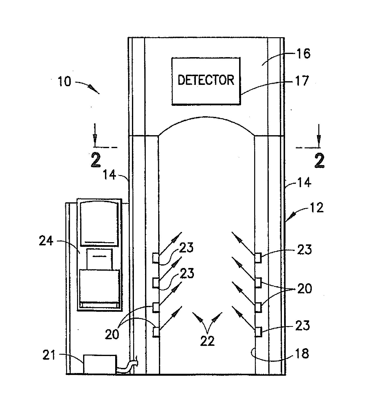 Portal trace detection systems for detection of imbedded particles