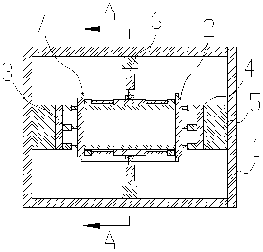 Neutron radiation protection concrete block forming device capable of achieving up-and-down bidirectional discharging