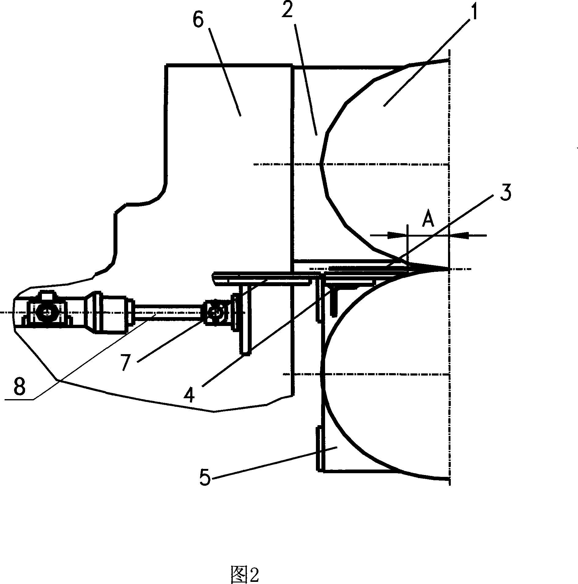 Method convenient for mounting roller mill transition guide plate