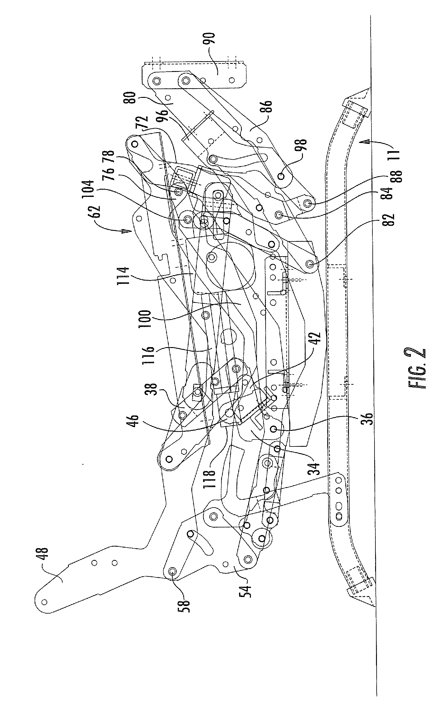 Locking unit for rocking-reclining seating unit with power actuator