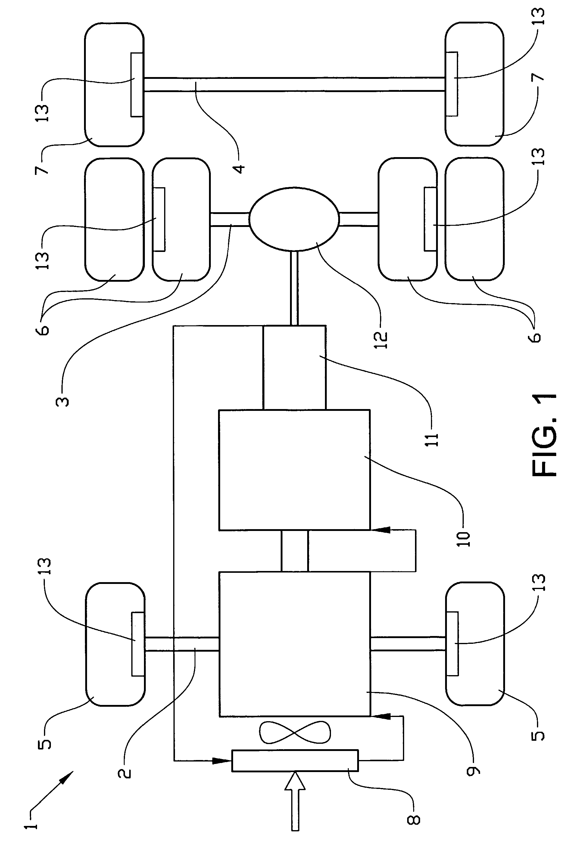 Method and apparatus for the distribution of brake torque on a vehicle