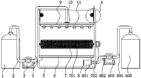 Monocrystalline silicon rod multi-stage pickling equipment for battery production