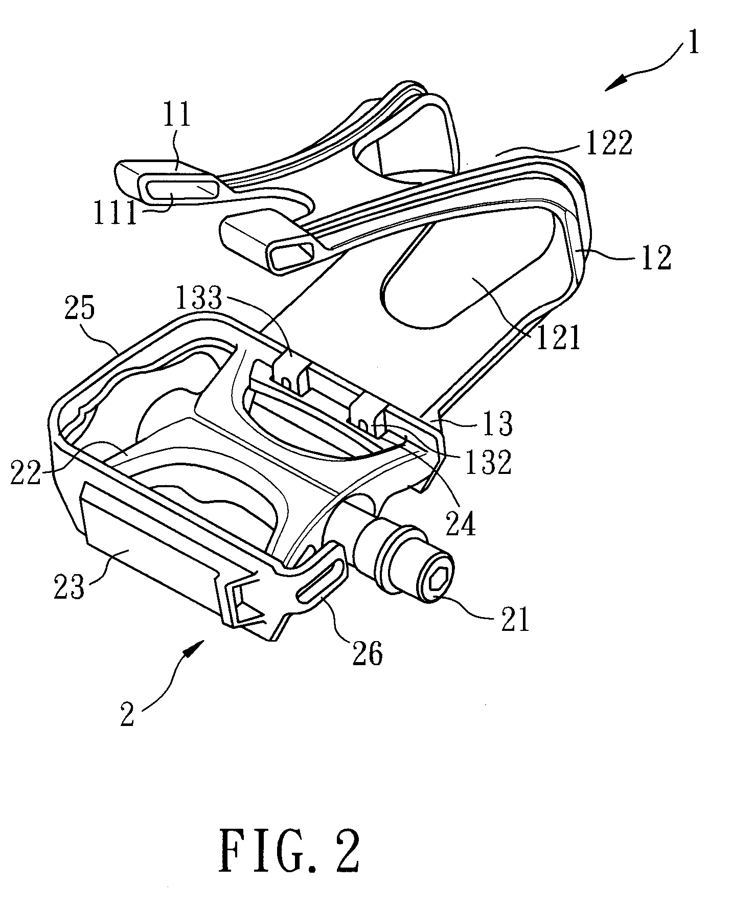 Positioning shoe retainer assembly of bicycle