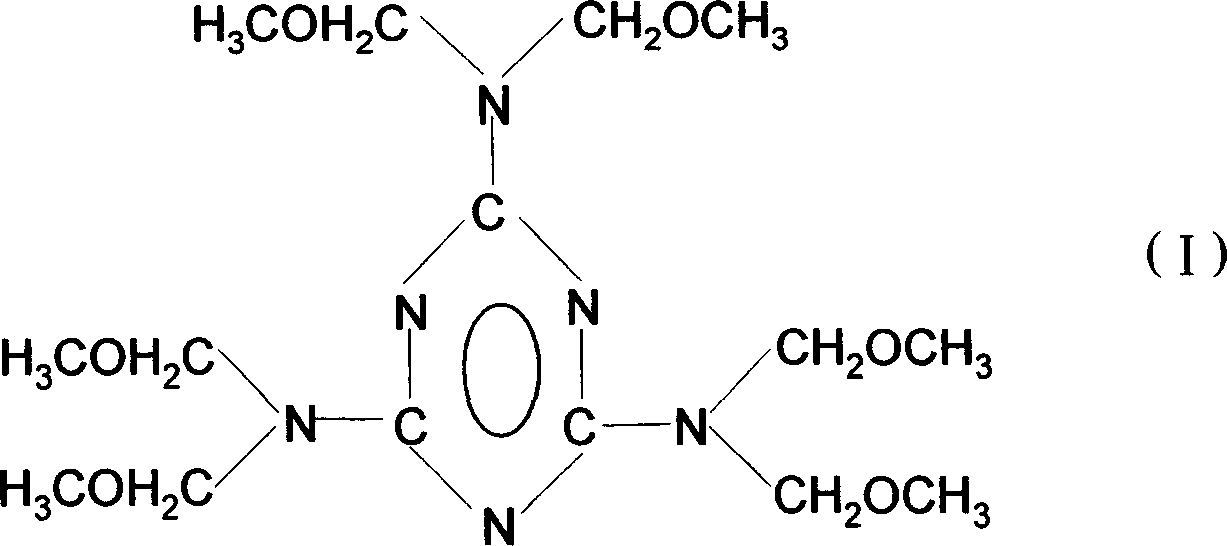 Production method of hexamethoxy methyl melamine resin