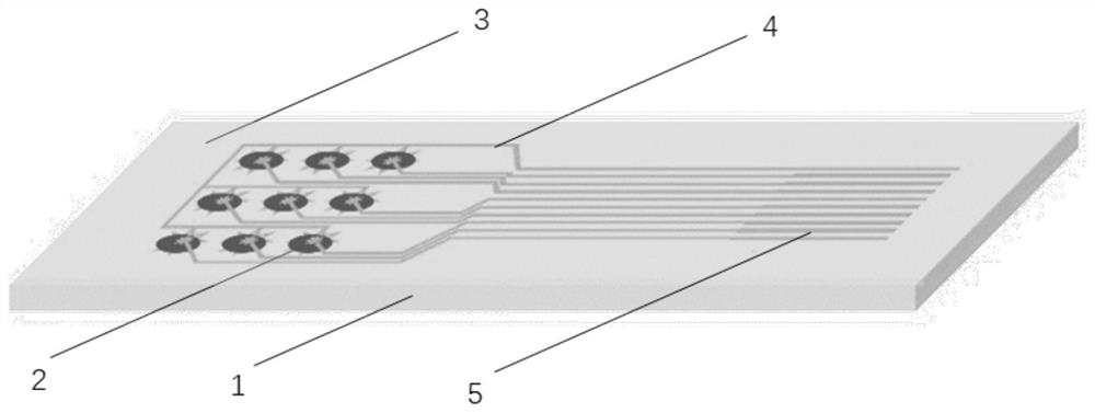 A flexible integrated array pressure sensor and preparation method thereof