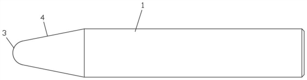 Large-arc taper spherical milling cutter