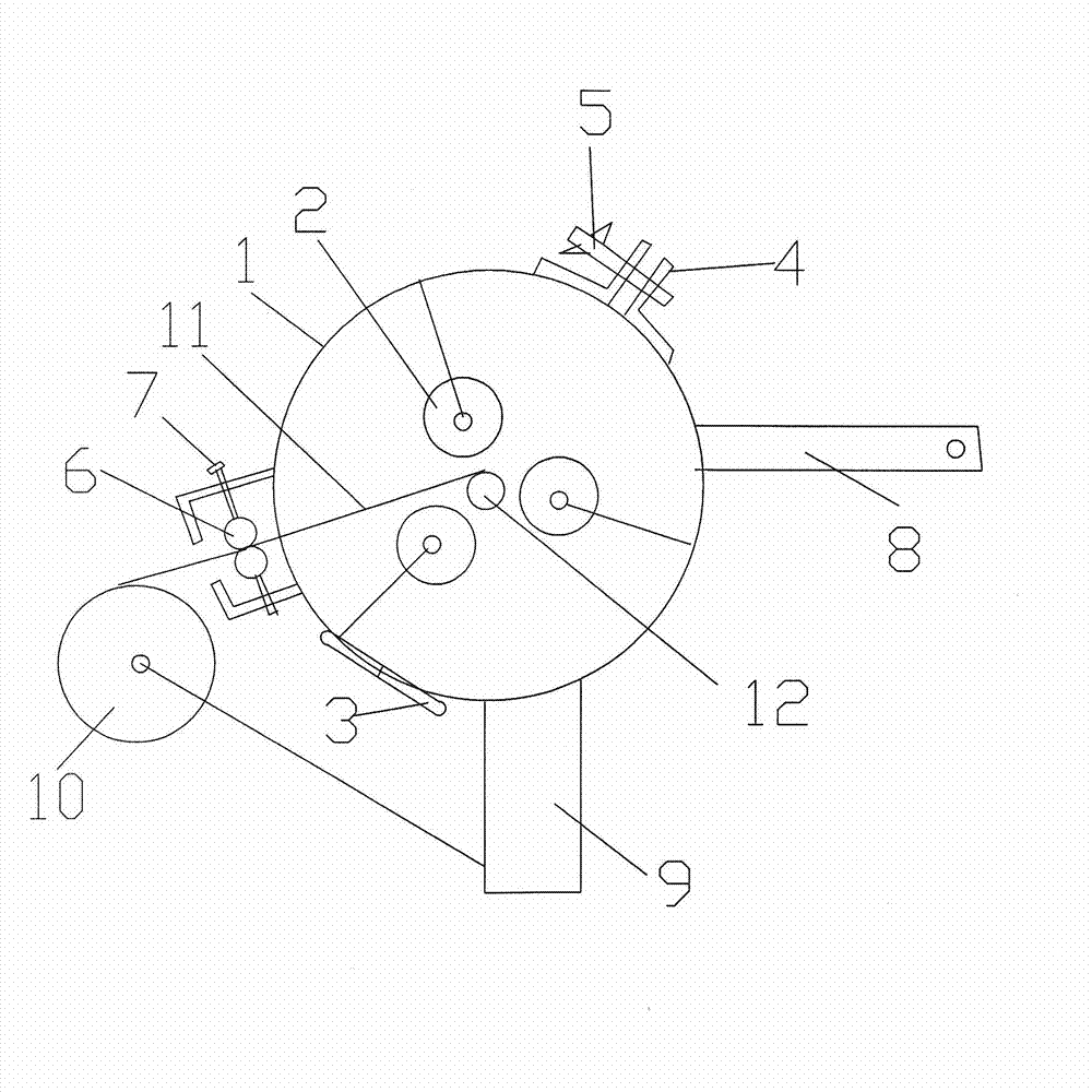 Hand-cranking overhead line repairing and winding device