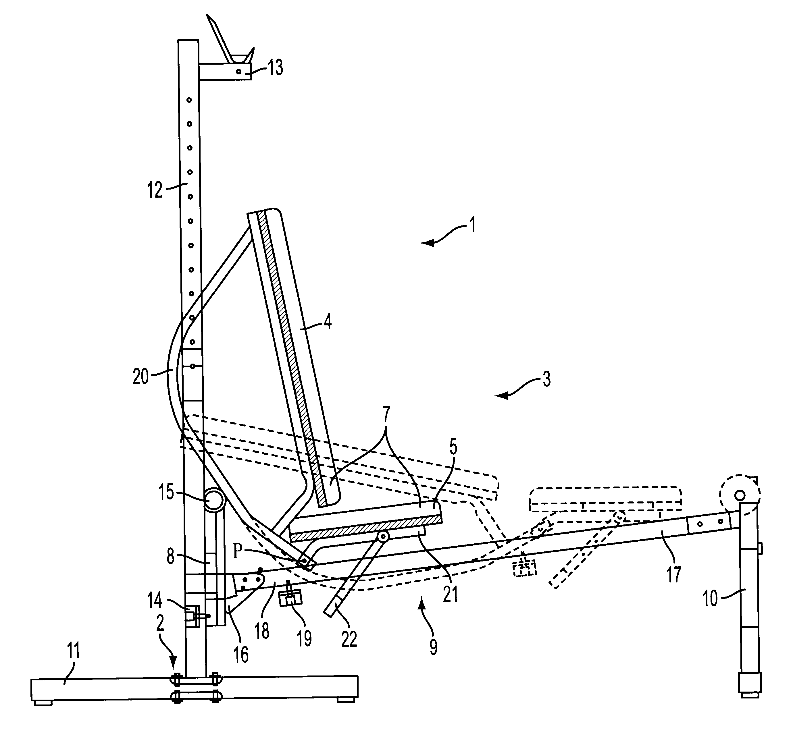 Exercise apparatus and process of adjusting same