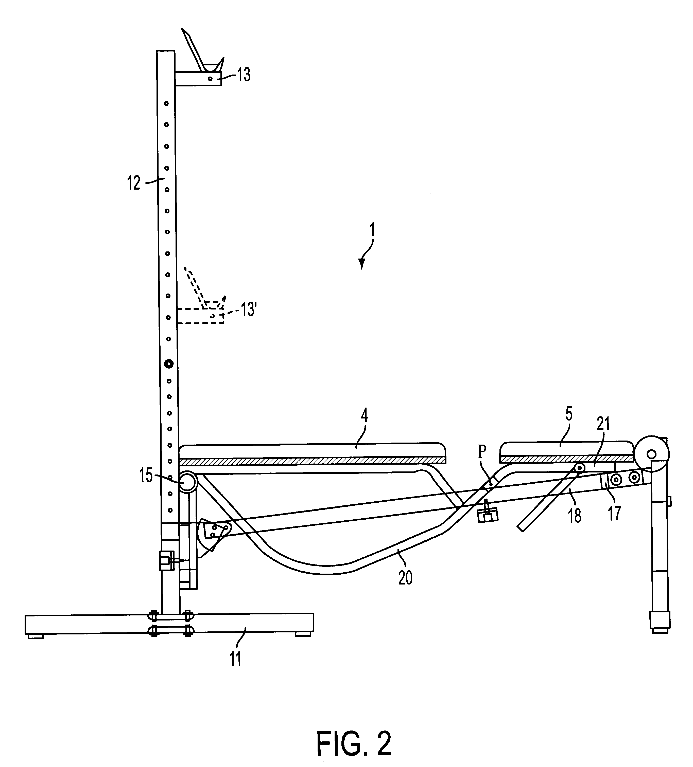 Exercise apparatus and process of adjusting same