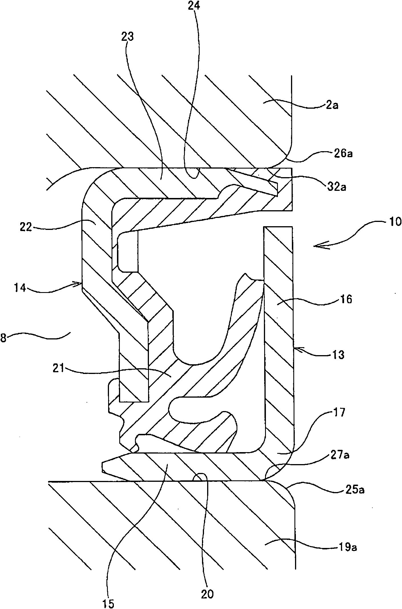 Rolling bearing unit with combination seal ring