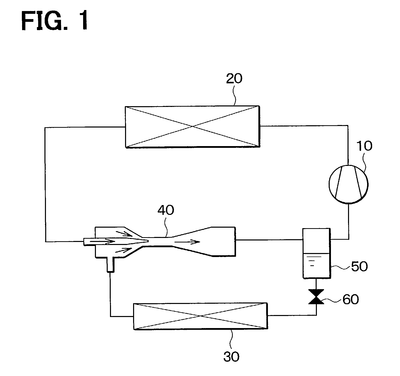 Gas-liquid separator and ejector refrigerant cycle using the same