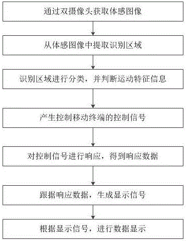 Dual-camera based body feeling control method, mobile terminal and system