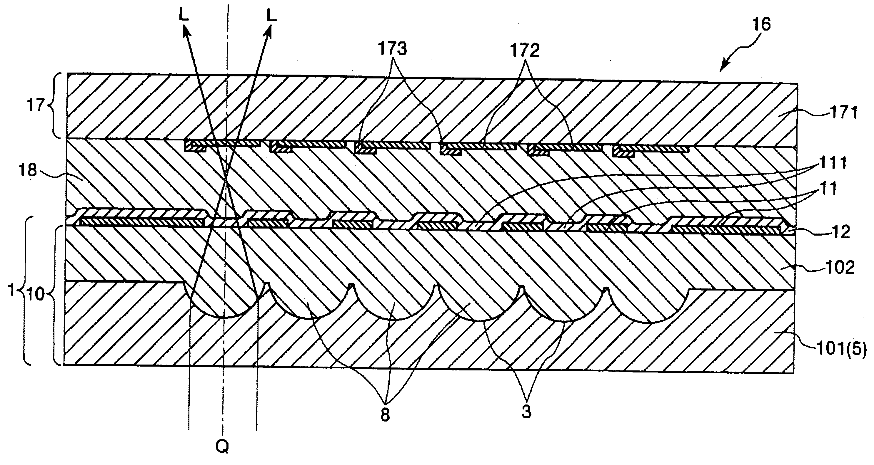 Method of manufacturing a microlens substrate, an opposed substrate for a liquid crystal panel, a liquid crystal panel and a projection type display apparatus