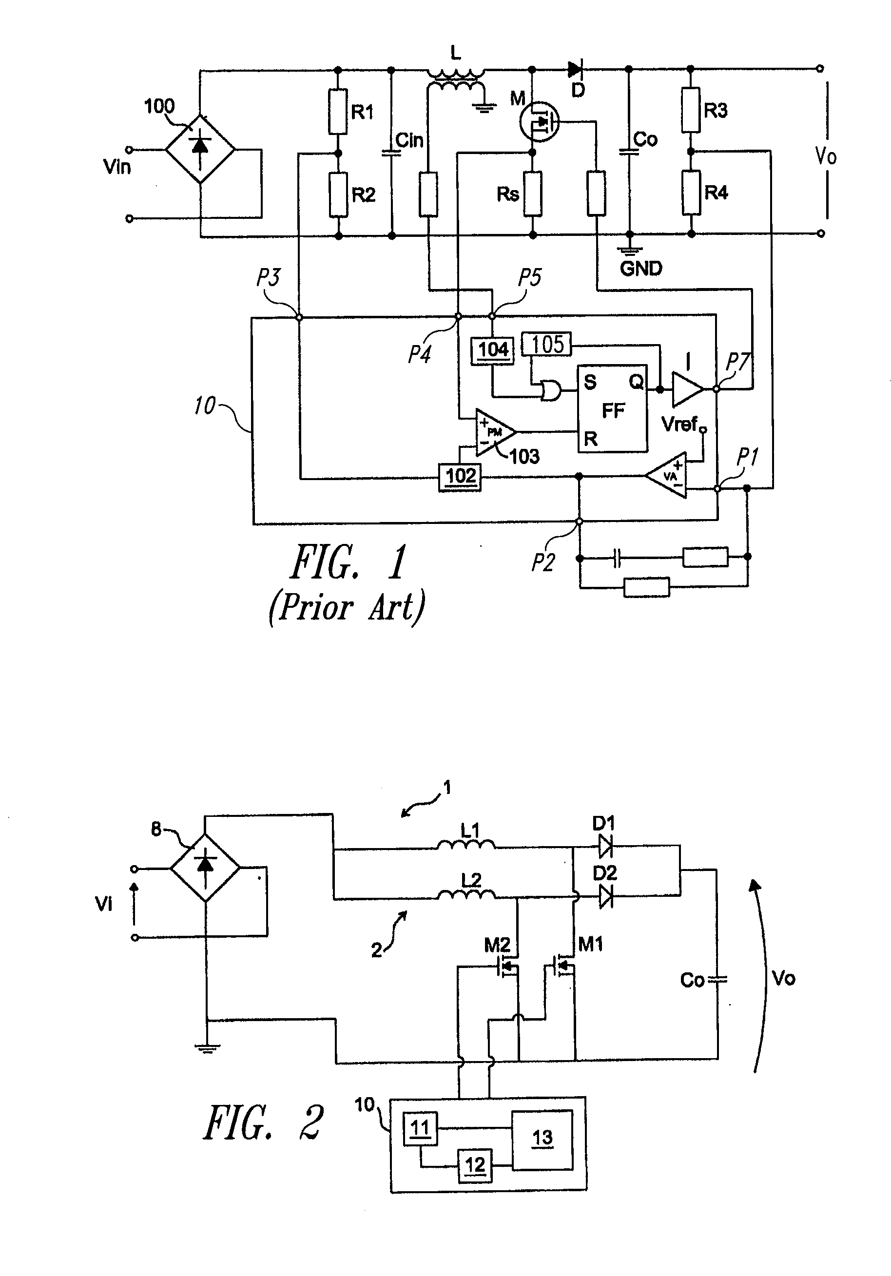 Control device for interleaved converters, a system of interleaved converters and related control method