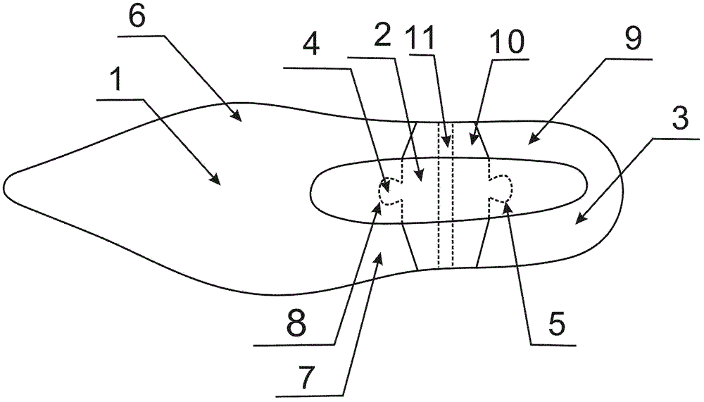 Separated shoe tree structure