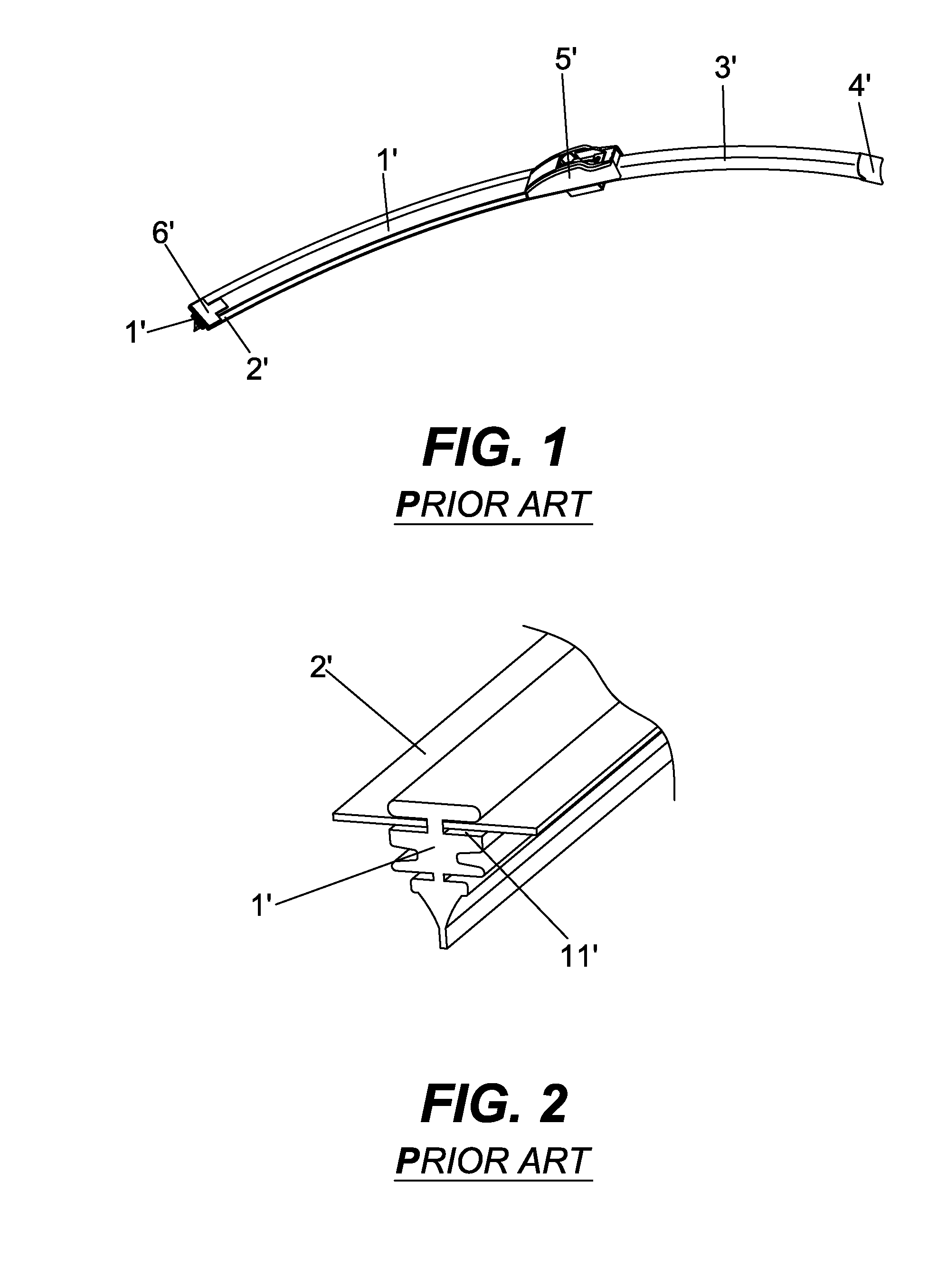 Connecting structure of a resilient support member and a strip of wiper rubber of a windshield wiper
