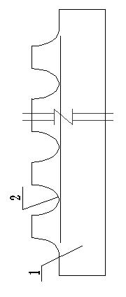 Bent-toothed sealing plate and stamping method