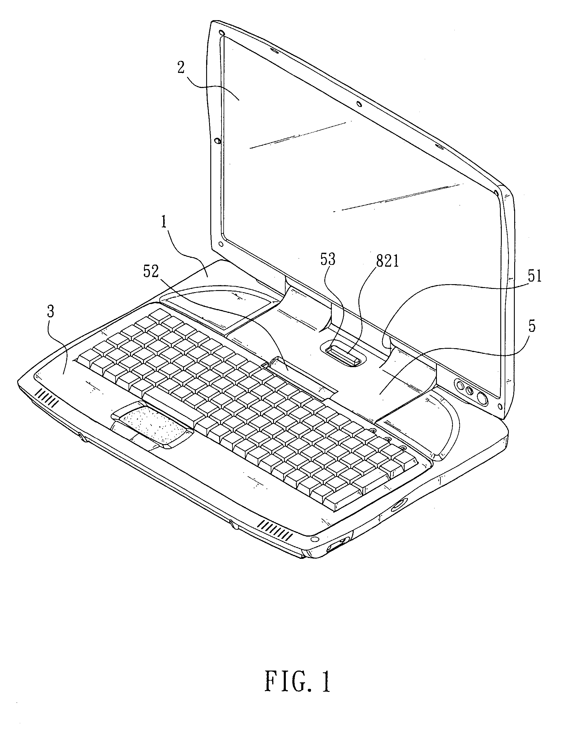 Structure of notebook computer