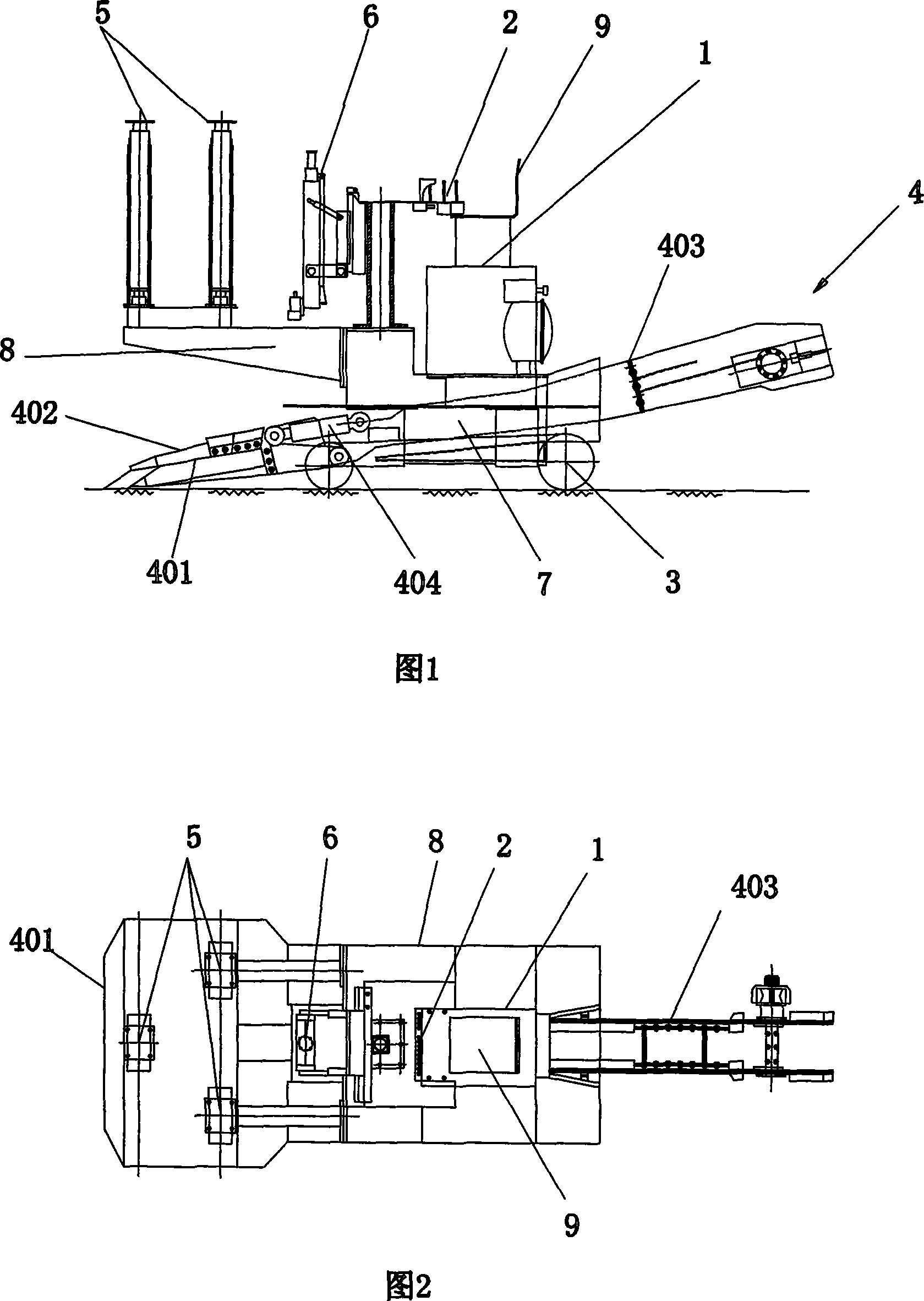 Explosion coal-falling, coal-loading, coal-conveying and anchor-rod supporting mechanism integration operation method and apparatus