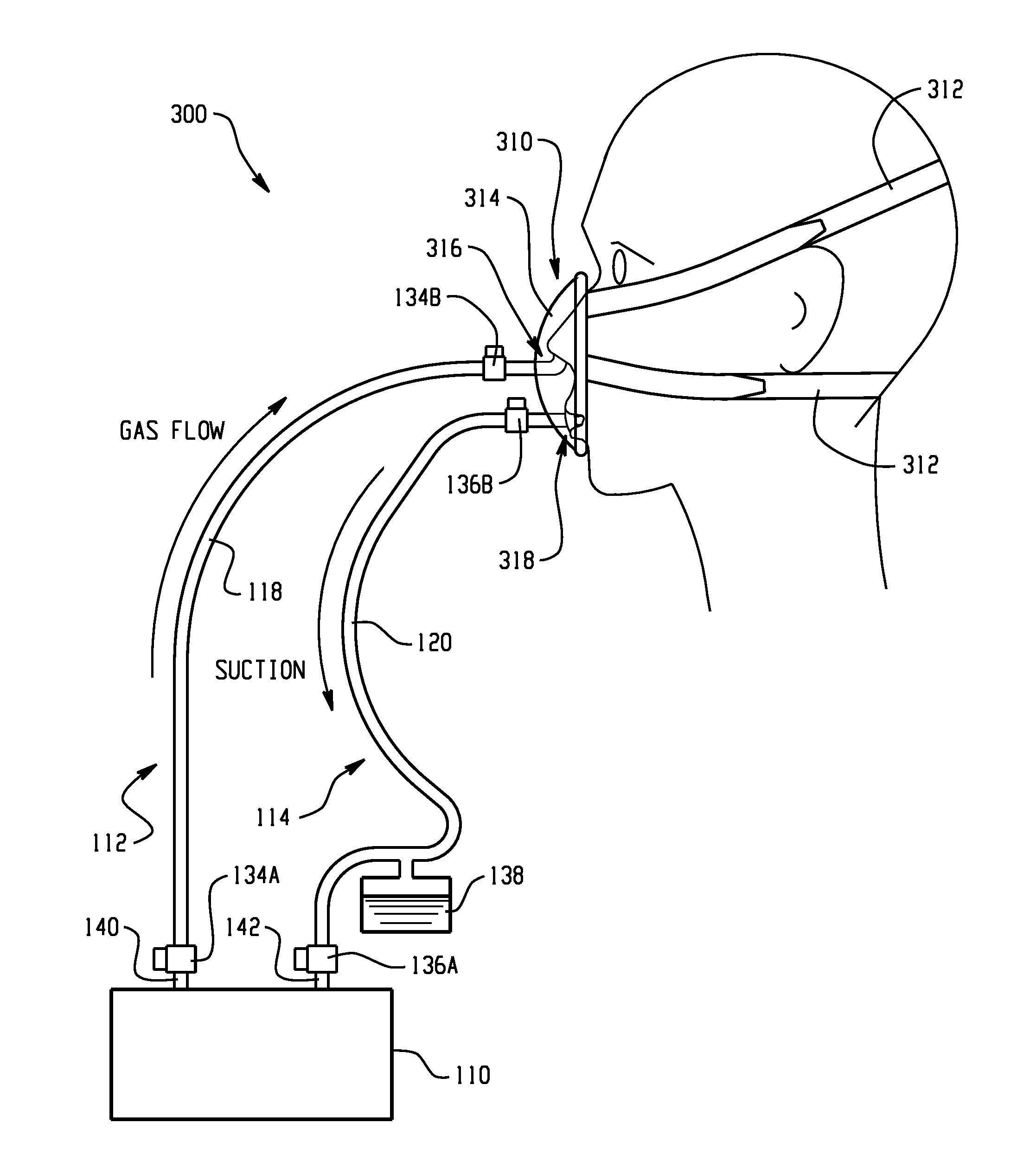 Combination lung ventilation and mucus clearance apparatus and method